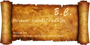 Bruner Cecílián névjegykártya